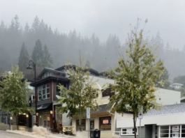 This is a photo of the flooding in the Deep Cove area.