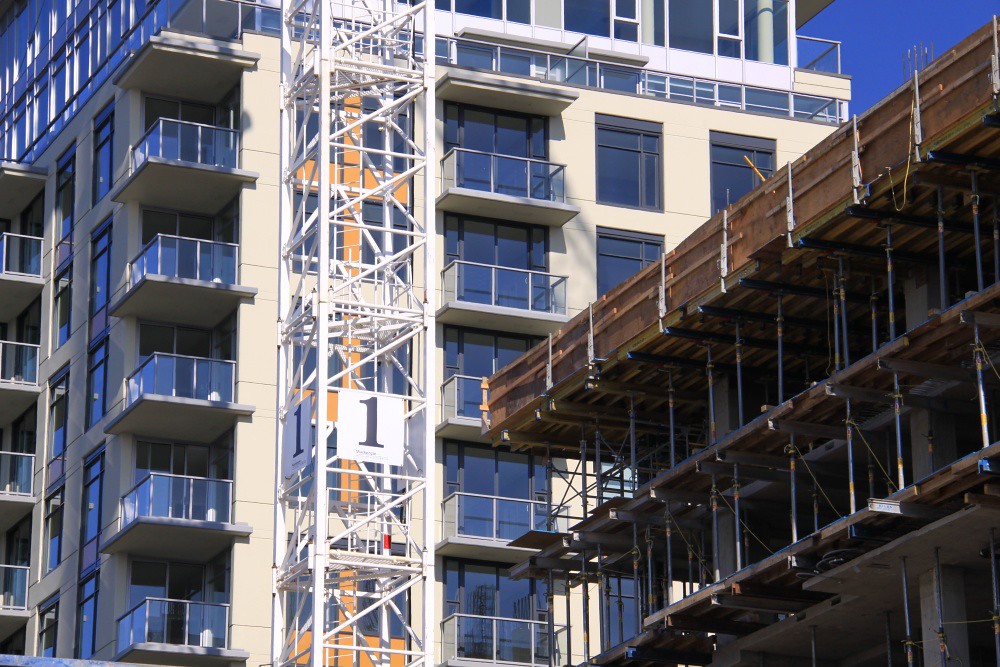 this is a photo of a new skyscraper/development under construction