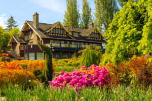 view of a cottage at Deer Lake Park, Burnaby