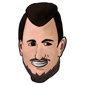 Port Coquitlam mayor Brad West rocking a brown beard with his black hair. Once again, an abnormally large forehead.