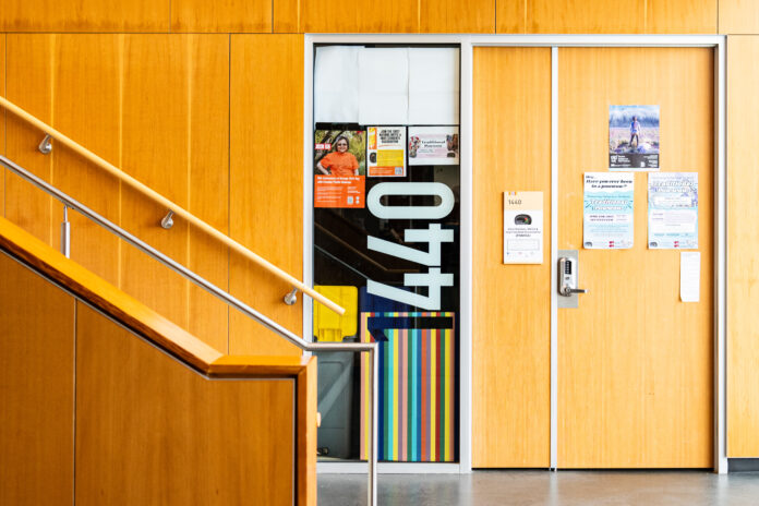 a photo of FNMISA's space in SFU. Room 1440 in the Student Union Building