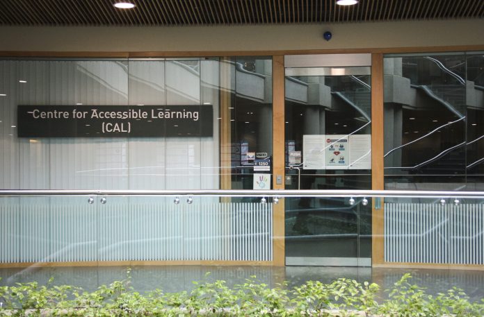 a photo of the door to the Centre for Accessible Learning at SFU’s Burnaby campus.