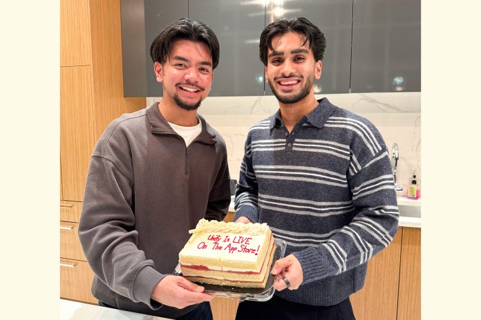 A photo of students Cedric Tanafranca and Savar Gupta smiling.