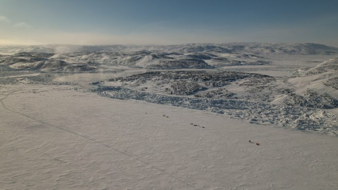 A photo of the snow-covered plains of Nunavut