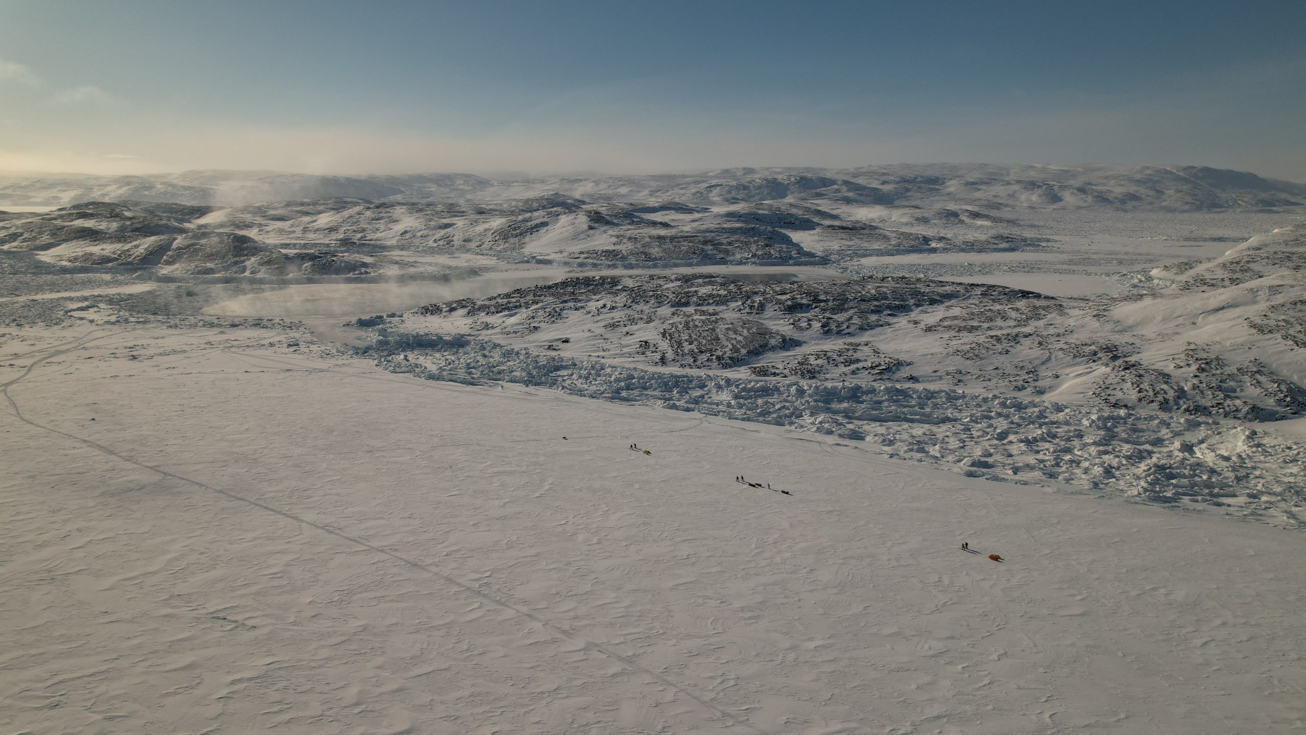 A photo of the snow-covered plains of Nunavut