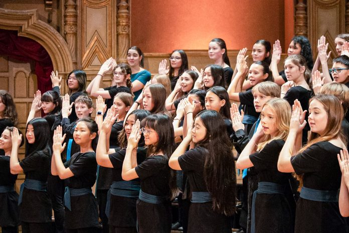 A photo of the VYC mid-performance