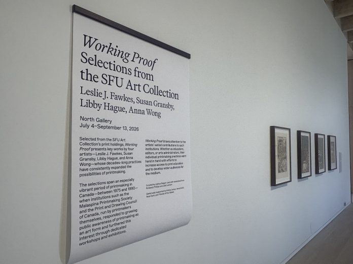 A photo of the Working Proof exhibition at The Gibson