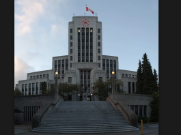 Cultural land trust in the works by City Council A photo of the exterior of Vancouver City Hall against a bright, blue sky.